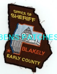 GEORGIA,A,EARLY COUNTY SHERIFF 6 STATE SHAPED